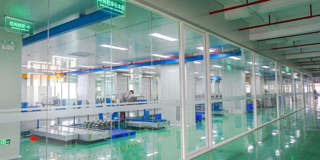 Assembly line of ring main unit in clean room