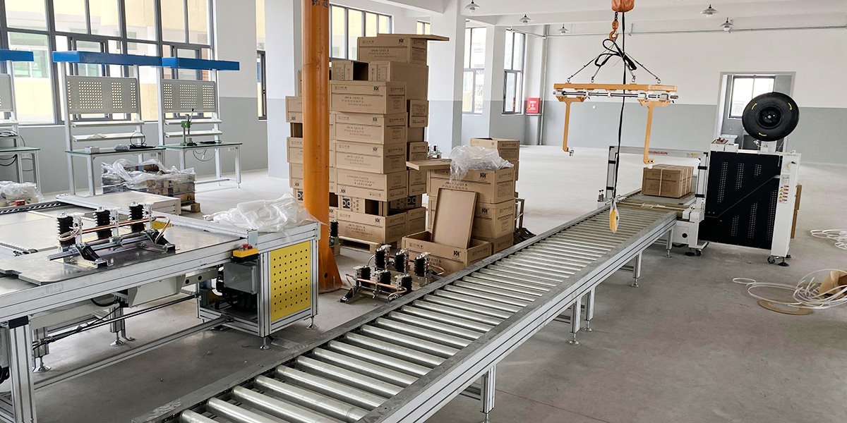 High voltage electrical packaging assembly line
