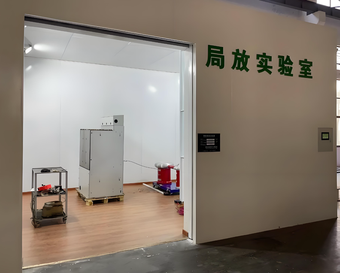 Why a shielded enclosure is required for partial discharge testing of ring main units